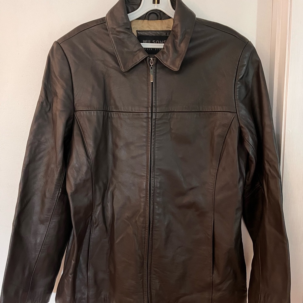 Vintage Wilson Brown Leather Jacket Women Medium